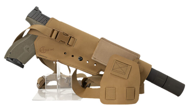 Cole-tac VWX103 Varmint Wrangler XL Pistol Holder Chest Coyote Brown Right Hand — view 1