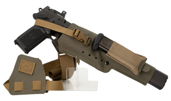 Cole-tac VWX106 Varmint Wrangler XL Pistol Holder Chest Ranger Green Left Hand — view 1