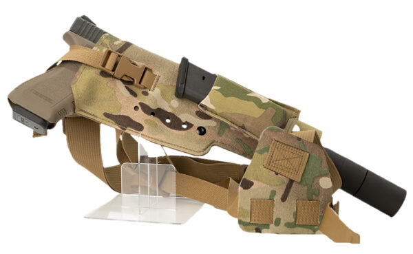 Cole-tac VWX107 Varmint Wrangler XL Pistol Holder Chest Multi-Cam Right Hand — view 1