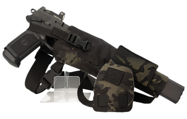Cole-tac VWX110 Varmint Wrangler XL Pistol Holder Chest MultiCam Black Left Hand — view 1