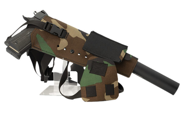 Cole-tac VWX112 Varmint Wrangler XL Pistol Holder Chest M81 Woodland Left Hand — view 1