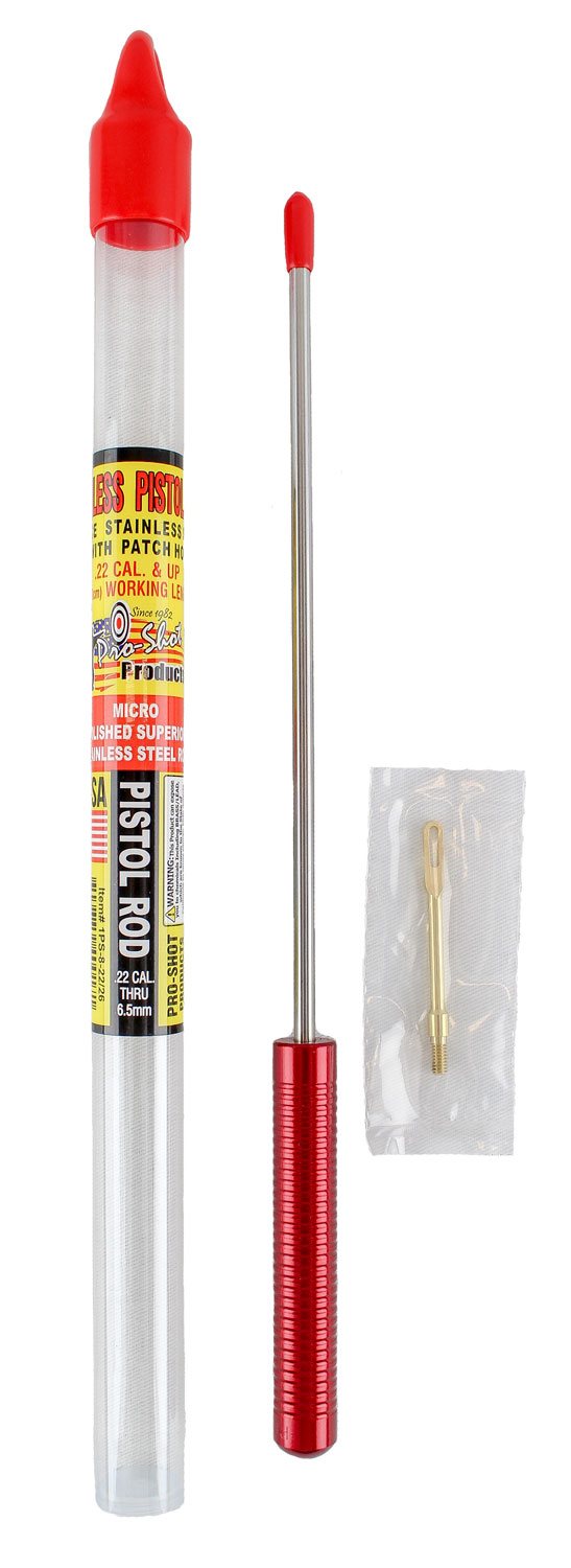 Pro-Shot 1PS82226 Micro-Polished Cleaning Rod .22 Cal & Up Pistol 8" Stainless Steel w/Swivel Handle — view 1