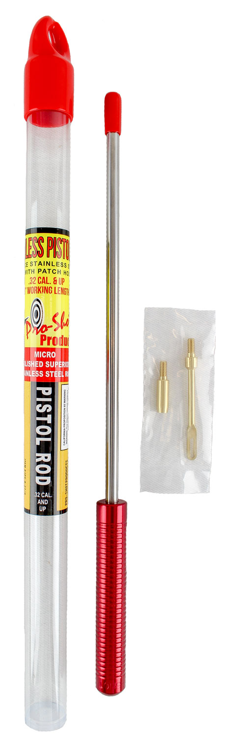 Pro-Shot 1PS87U Micro-Polished Cleaning Rod .27/ .32/ .40/ .44/ .45/ 9mm/ 10mm Cal Pistol #8"-32 Thread 8" Stainless Steel — view 1