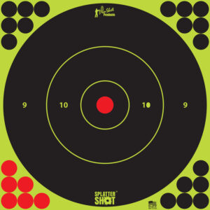 Pro-Shot 12BGREEN5PK SplatterShot  Self-Adhesive Paper Black/Green 12" Bullseye 5 Pack