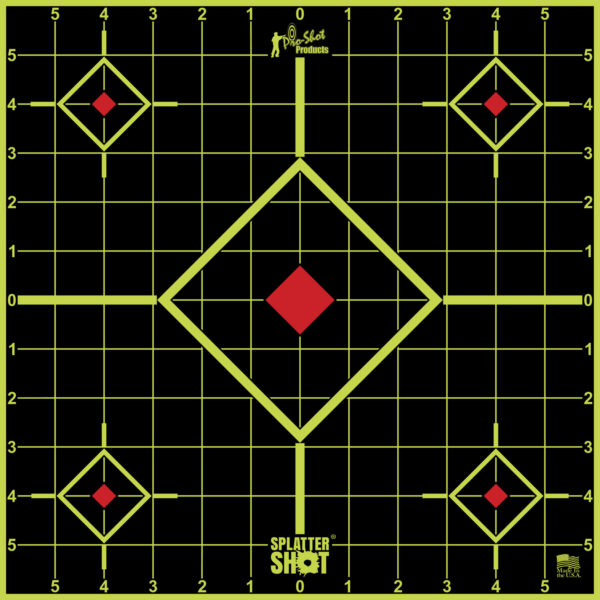 Pro-Shot 12SIGREEN5PK SplatterShot Sight-In Self-Adhesive Paper Black/Green 12" 5-Diamond 5 Pack — view 1