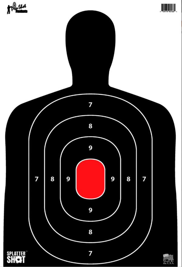 Pro-Shot SILH8PK SplatterShot  Hanging Heavy Paper 12" x 18" Black/Red 8 Pack — view 1