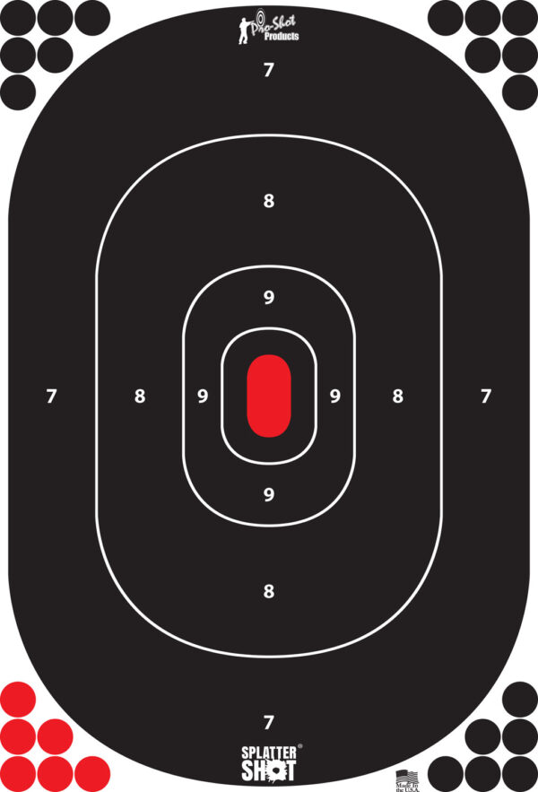 Pro-Shot SILHIN5PK SplatterShot  Self-Adhesive Paper Black/Red 12"x17" Silhouette 5 Pack — view 1