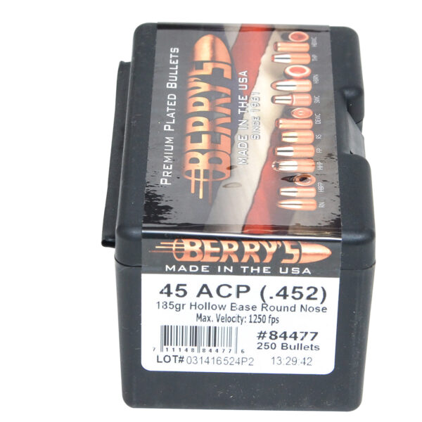 Berry's 84477 Superior Pistol 45Cal 185gr Hollow Base Round Nose 250/Box — view 1