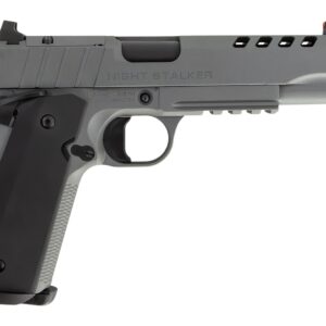 Tisas Arms 10100556 1911 Night Stalker SF 45 ACP 8+1 5.11" Black Threaded Barrel, Gray Cerakote Carbon Steel Lightening Cut/Serrated Slide, Gray Cerakote Carbon Steel Frame w/Beavertail & Picatinny Ra