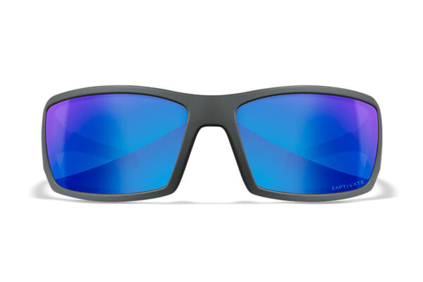 Wiley X SSTWI09 Twisted  M/L Blue Mirror Lens Polycarbonate Matte Gray Frame — view 1