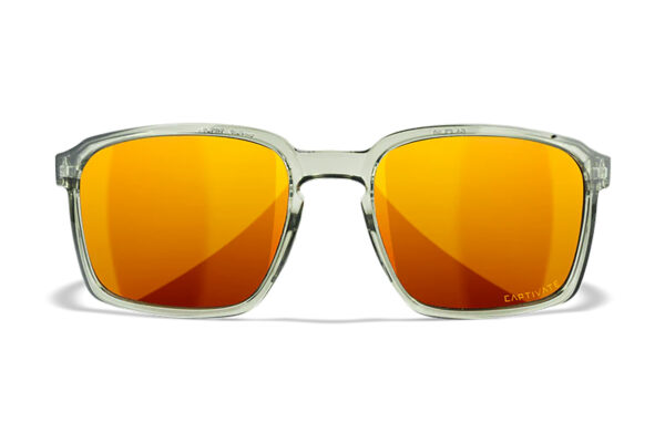 Wiley X AC6ALF04 Alfa  M/L Bronze Mirror Lens Polycarbonate Gloss Crystal Light Olive Frame — view 1