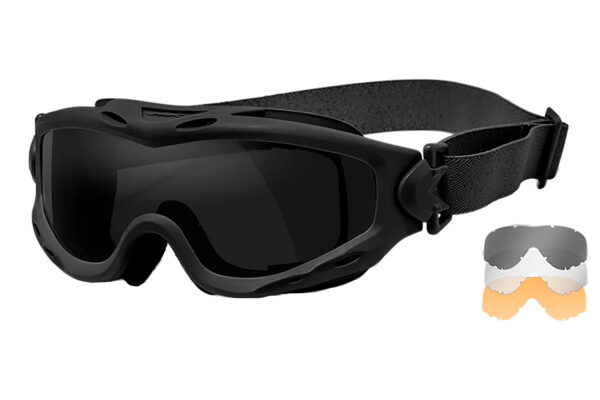 Wiley X SP293B Spear Goggles Smoke Gray/Clear/Light Rust Lens Matte Black Frame — view 1