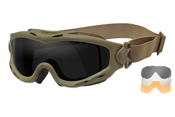Wiley X SP293T Spear Goggles Smoke Gray/Clear/Light Rust Lens Tan Frame — view 1