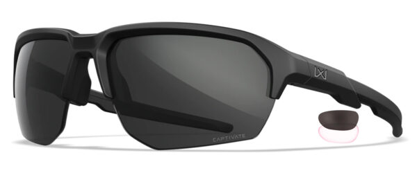 Wiley X CHJKL01 Jakl  M/L Grey/Clear Lens Matte Black Frame — view 1