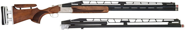 TriStar 35418 TT-15A Combo Trap 12 Gauge Break Open 3" 1rd/2rd 32/34" Blued Vent Rib Chrome-Lined Barrel, Silver Receiver, Walnut Wood Fixed w/Adj Comb Stock, Right Hand — view 1