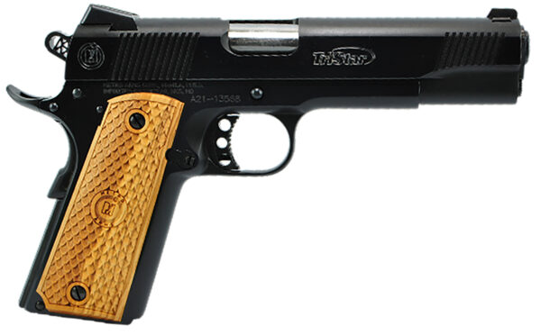 TriStar 85614 American Classic II 1911 9mm Luger 9+1, 5" Stainless Steel Barrel, Blued Serrated Steel Slide, Blued Steel Frame w/Beavertail, Wood Grip — view 1