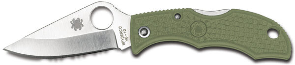 Spyderco LFGP3 Ladybug 3  1.94" Folding Clip Point Plain VG-10 SS Blade Foliage Green FRN Handle — view 1
