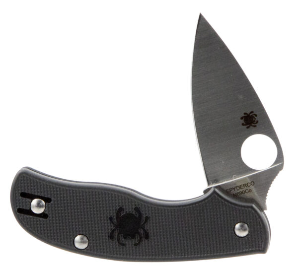 Spyderco C127PBK Urban Lightweight 2.61" Folding Drop Point Plain N690Co SS Blade Black FRN Handle Includes Pocket Clip — view 1