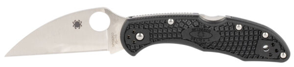 Spyderco C11FPWCBK Delica 4 Lightweight 2.87" Folding Wharncliffe Plain VG-10 SS Blade Black  Textured FRN Handle Includes Pocket Clip — view 1