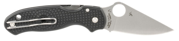 Spyderco C223PBK Para 3 Lightweight 2.92" Folding Clip Point Plain CTS BD1 SS Blade FRN Black Includes Pocket Clip — view 1