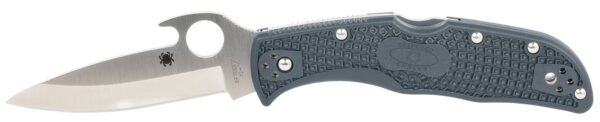 Spyderco C243PGYW Endela Lightweight 3.41" Folding Clip Point Plain VG-10 SS Blade Blue/Gray FRN Handle Includes Pocket Clip — view 1