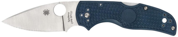 Spyderco C41PCBL5 Native 5 Lightweight 2.95" Folding Spear Point Plain CPM SPY27 SS Blade Cobalt Blue FRN Handle Includes Pocket Clip — view 1