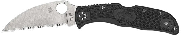 Spyderco C243FPWCBK Endela Lightweight 3.40" Folding Wharncliffe Plain VG-10 SS Blade, Black Textured FRN Handle — view 1
