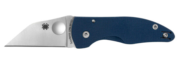 Spyderco C264GPCBL MicroJimbo  2.45" Folding Wharncliffe Plain Satin CPM SPY27 SS Blade, Cobalt Blue G10 Handle — view 1