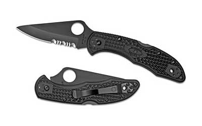 SPYDERCO DELICA4 COMBO BLADE BLK — view 1