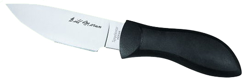 Spyderco FB02P Moran  3.88" Fixed Drop Point Plain Satin VG-10 SS Blade/Black FRN Handle Includes Sheath w/G-Clip — view 1