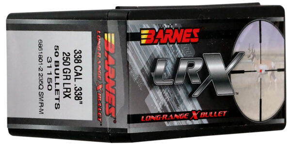 Barnes Bullets 31150 LRX Long Range 338Cal 250gr Boat Tail 50/Box — view 1