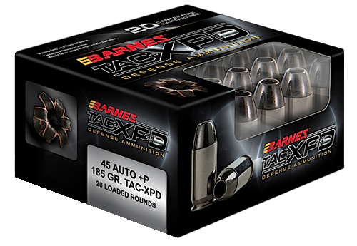Barnes Bullets 21555 TAC-XPD Defense Handgun 45ACP +P 185gr 20 Per Box/10 Case — view 1