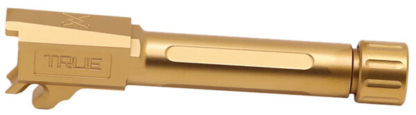 True Precision Inc TPP365BXTG Sig P365  9mm 3.10" Threaded Gold TiN Stainless Steel, Fits Sig P365/P365 SAS/P365X — view 1