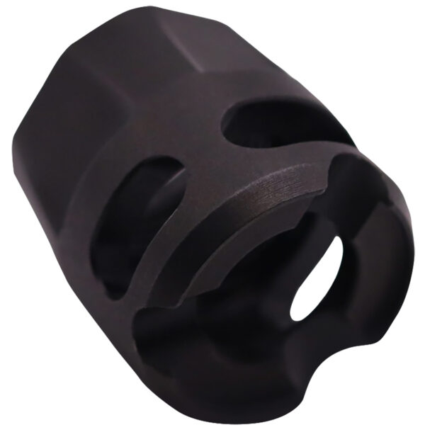 True Precision Inc TPYMICROBL Micro Compensator Y-Type Black Nitride 416R Stainless Steel 1/2"x28 Threads 9mm/380 ACP — view 1