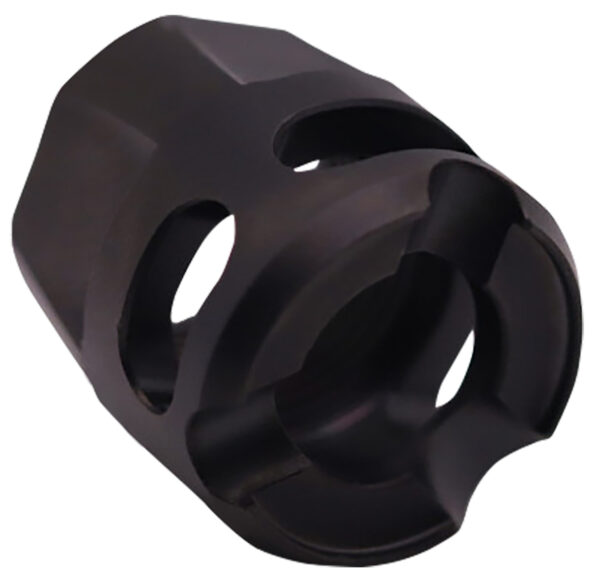 True Precision Inc TPYMICROBC Micro Compensator Y-Type Black DLC 416R Stainless Steel 1/2"x28 Threads 9mm/380 ACP — view 1