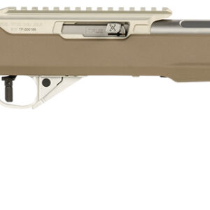 True Precision Inc TP1022FDE3SS TP/22  22 LR 16" Match Grade Barrel, Clear Coat Silver Anodized  Aluminum Receiver w/Picatinny Rail, M-LOK Forend, Flat Dark Earth Magpul Hunter X-22 Polymer Stock