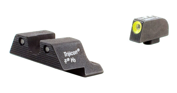 Trijicon 600540 HD Night Sights  Green/Tritium Yellow Outline Front Sight-Green Tritium Black Outline Rear Sight Glock Glock 17/17L/19 Standard Frame — view 1