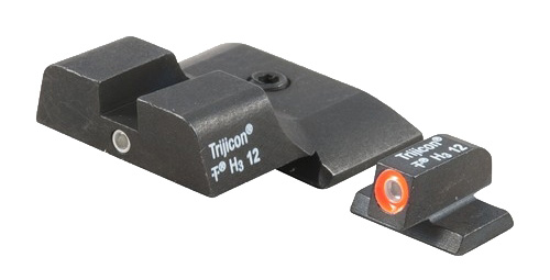 Trijicon 600722 HD Night Sights  Green/Tritium Orange Outline Front Sight-Green Tritium Black Outline Rear Sight Smith & Wesson M&P Shield/M&P Shield Plus — view 1
