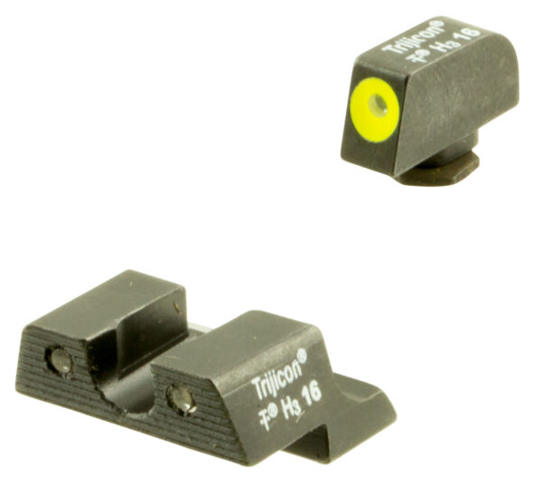 Trijicon 600784 HD Night Sights  Green/Tritium Yellow Outline Front Sight-Green Tritium Black Outline Rear Sight Glock 42/43 Small Frame — view 1