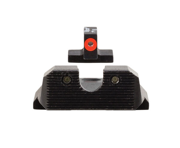 Trijicon 600851 HD XR Night Sight Set Green Tritium/Orange Outline Front, Green Tritium Rear, Black Frame Fits S&W M&P/M&P M2.0 — view 1