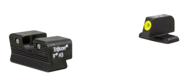 Trijicon 600865 HD XR Night Sights  Green/Tritium Yellow Outline Front Sight-Green Tritium Black Outline Rear Sight Sig Sauer P225/P226/P228 #8 Front/#8 Rear — view 1