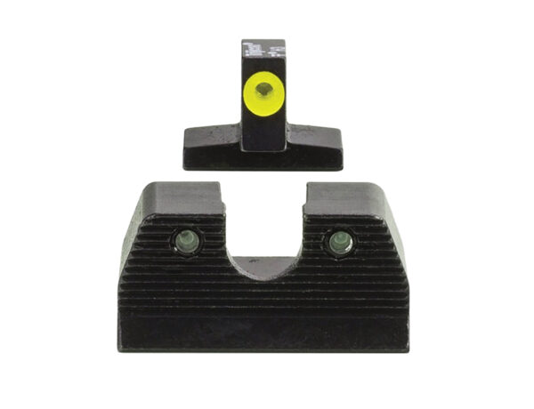 Trijicon 600890 HD XR Night Sight Set Green Tritium/Yellow Outline Front, Green Tritium Rear, Black Frame, Fits FN FNP/FNX — view 1