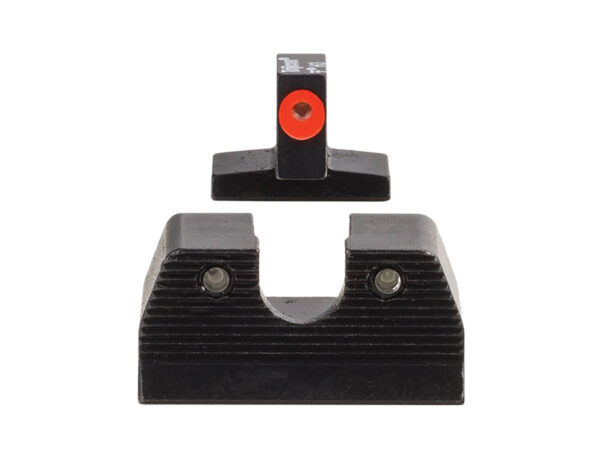 Trijicon 600891 HD XR Night Sight Set Green Tritium/Orange Outline Front, Green Tritium Rear, Black Frame, Fits FN FNP/FNX — view 1