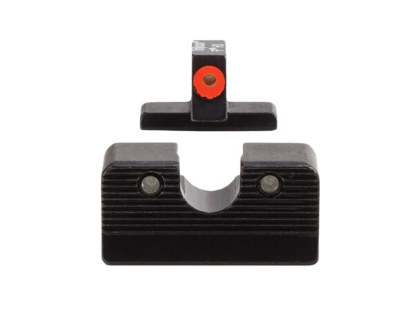 Trijicon 601000 HD XR Night Sight Set Green Tritium/Orange Outline Front, Green Tritium Rear, Black Frame, Fits FN 509 — view 1