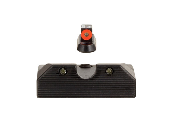 Trijicon 601081 HD XR Night Sight Set Green Tritium/Orange Outline Front, Green Tritium Rear, Black Frame, Fits CZ P-10/P-10C — view 1