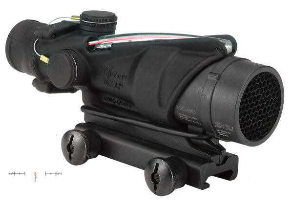 Trijicon 100226 ACOG  Black Hardcoat Anodized 4x32mm Illuminated Red Chevron Reticle — view 1