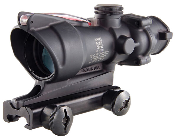 Trijicon TA31D100288 ACOG  Matte Black 4x32mm Illuminated Red Chevron .223/5.56 BDC Reticle — view 1
