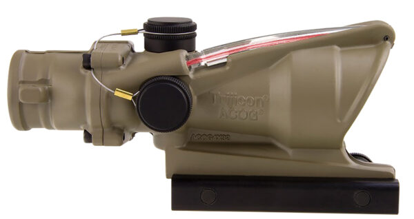 Trijicon 100310 ACOG  Flat Dark Earth 4x32mm Illuminated Red Chevron .223/5.56 BDC Reticle — view 1