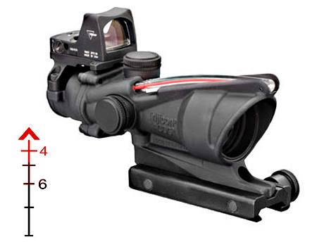 TRIJICON ACOG 4X32 RED BLSTC CHEV .223 — view 1