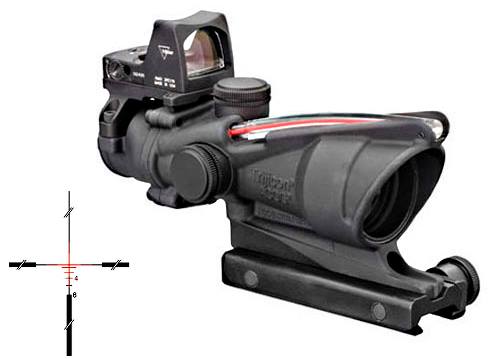 TRIJICON ACOG 4X32 RED BLSTC CRSHR .223 — view 1